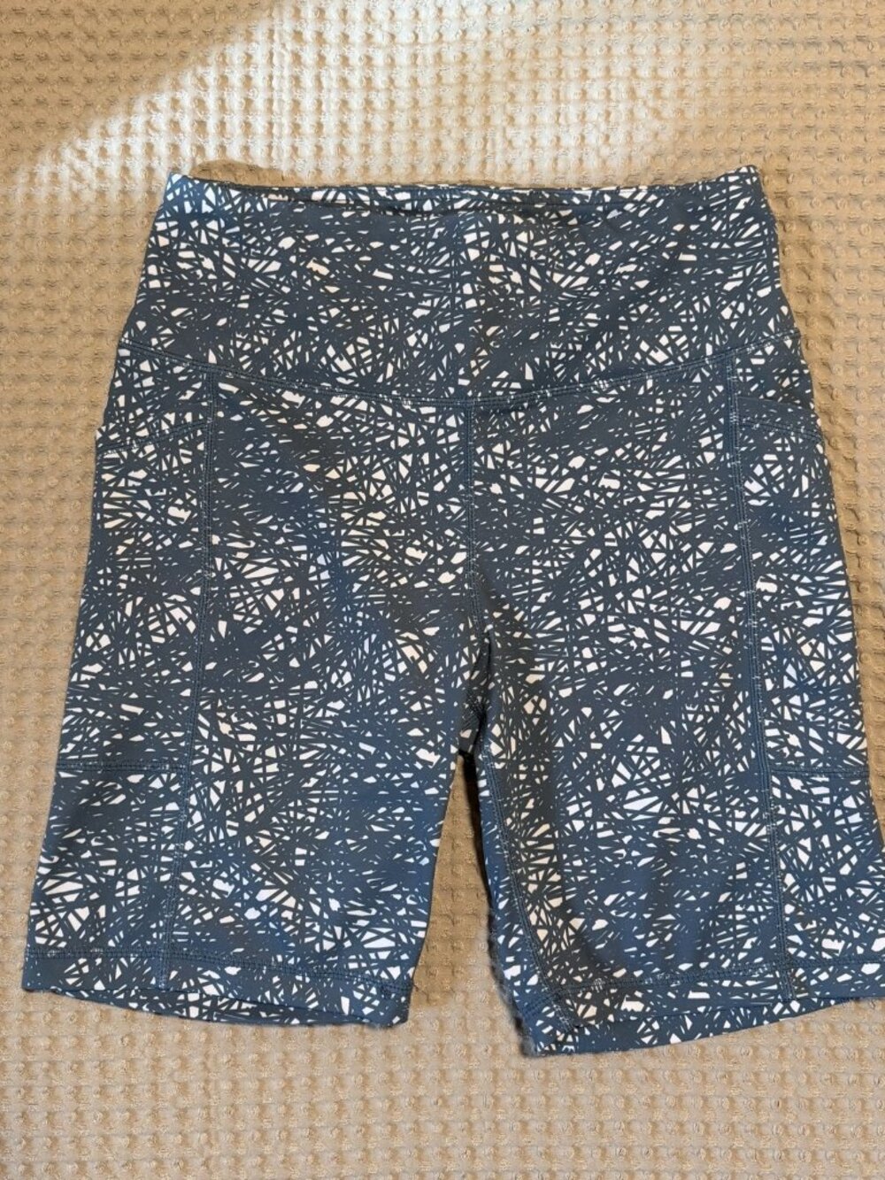 Senita Athletics High Waisted Rio Shorts 7" Green Forest Web Size S